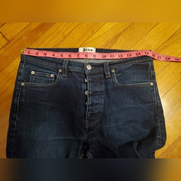 Acne Studios Denim Town STR RW. Dark blue. Faded. Men 32, inseam 26". - Picture 9 of 11